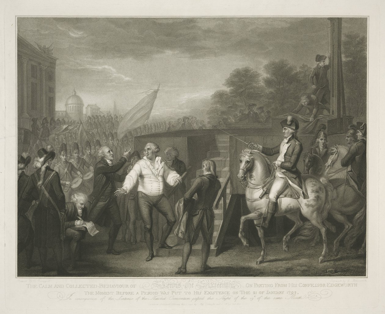Louis XVI at the Scaffold by Luigi Schiavonetti