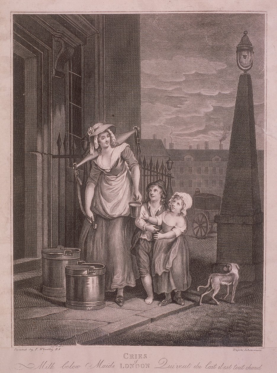 Milk below Maids, Cries of London, c1795 by Luigi Schiavonetti