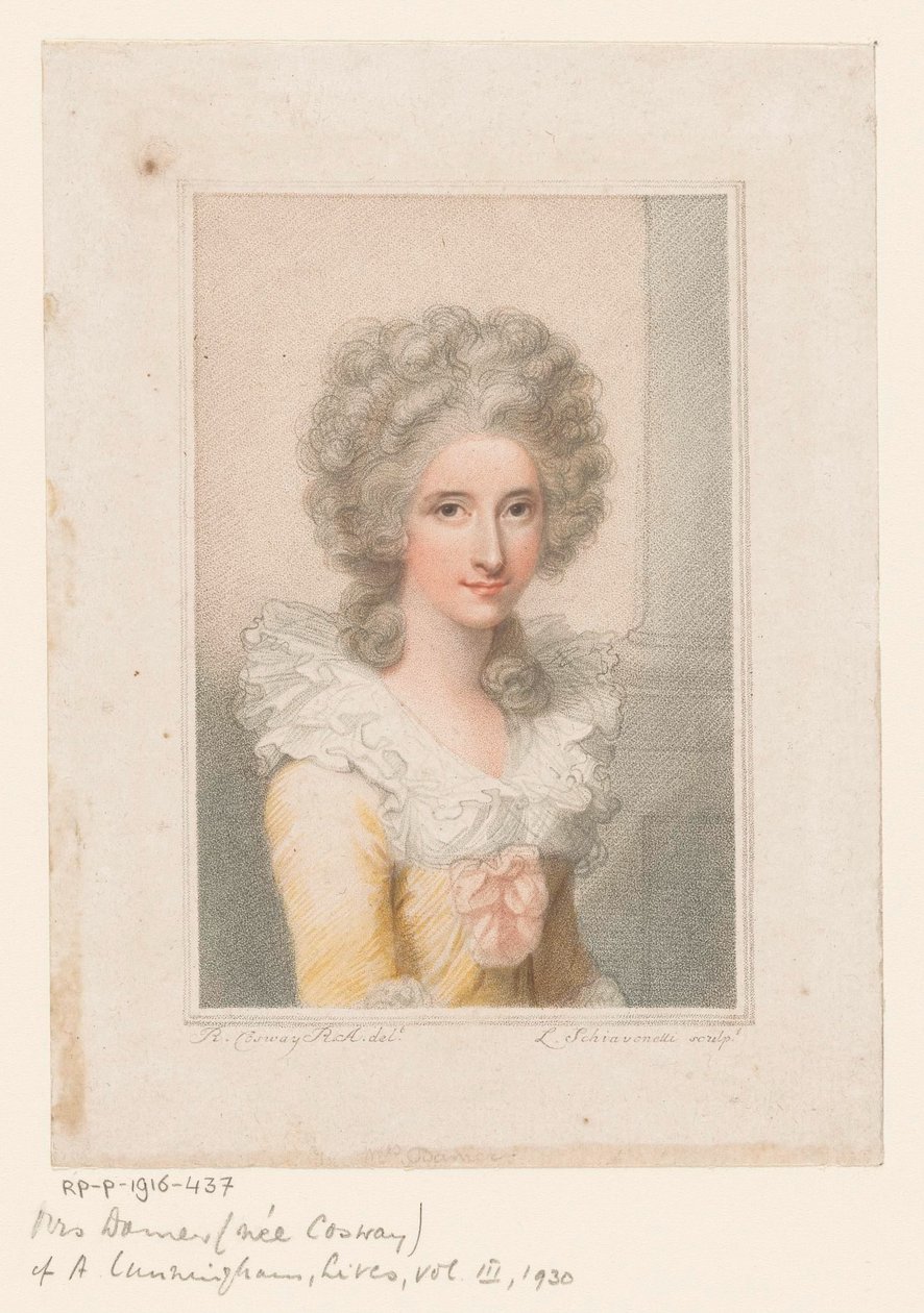 Portrait of Sculptor Anne Seymour Damer by Luigi Schiavonetti