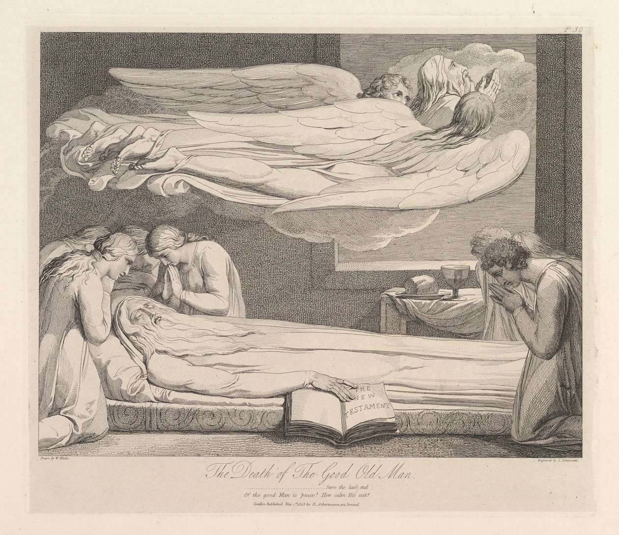 The Death of the Good Old Man, from The Grave, a Poem by Robert Blair by Luigi Schiavonetti