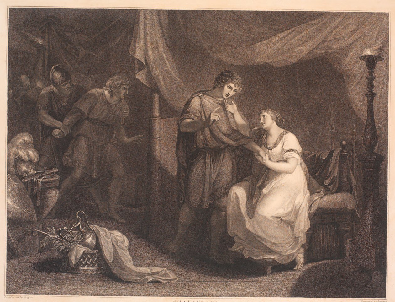 Troilus Surprises Cressida and Diomedes. From William Shakespeare