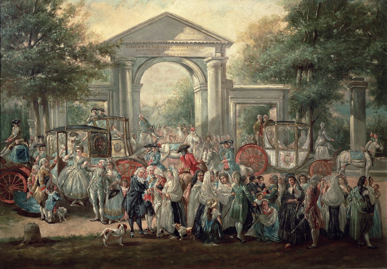 A Fiesta in a Botanical Garden by Luis Paret y Alcazar