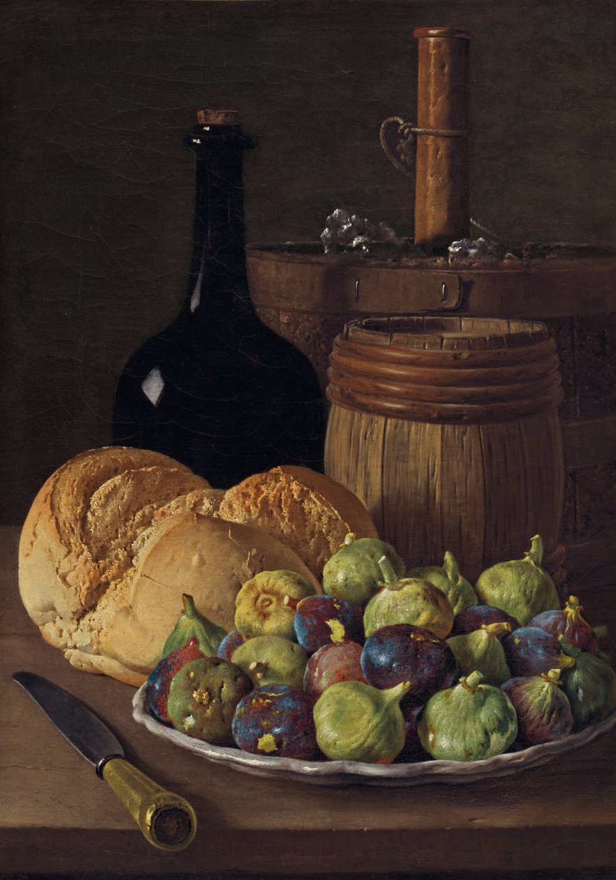Still Life with Figs and Bread, c. 1770 by Luis Meléndez