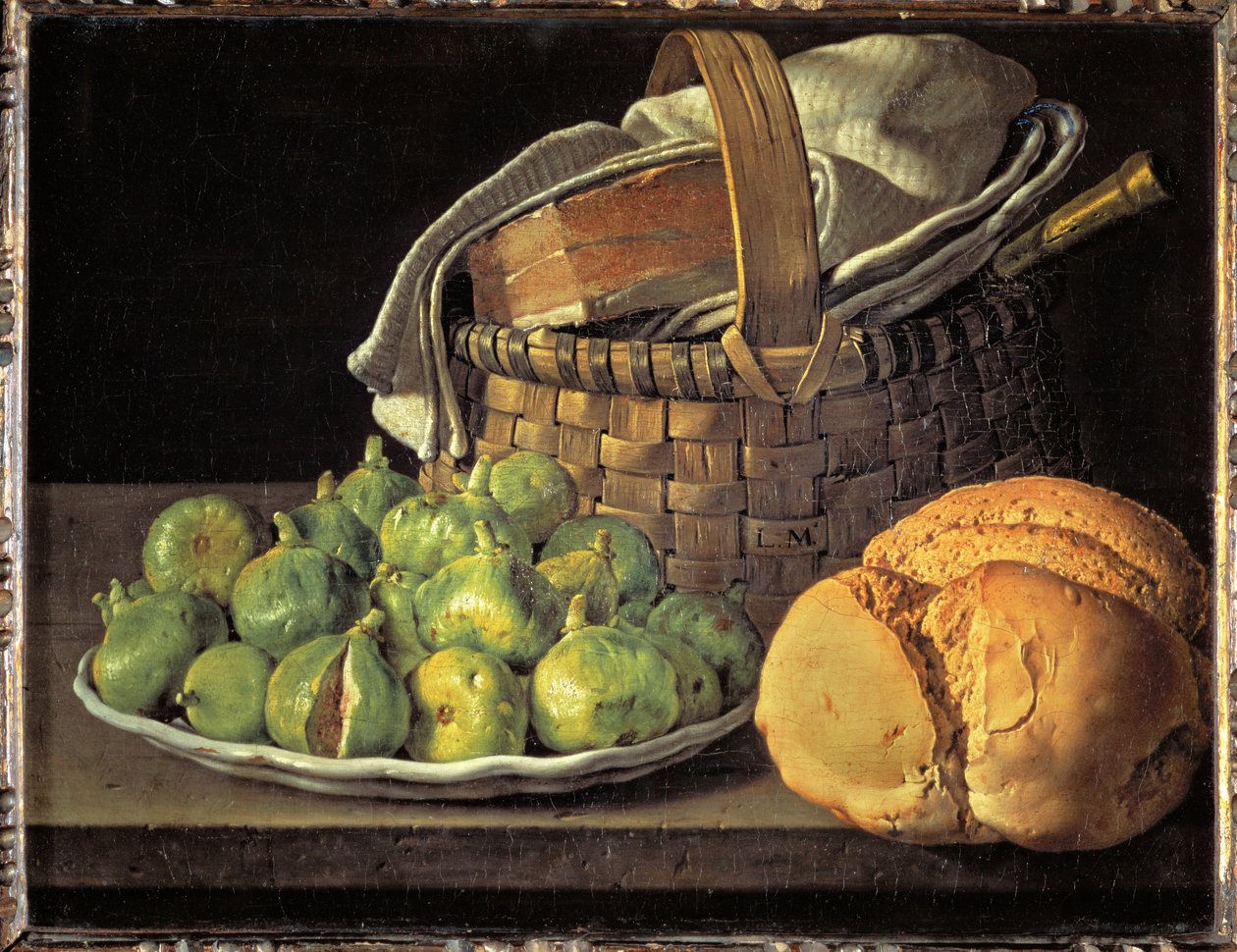 Still-life with Figs by Luis Menendez or Melendez