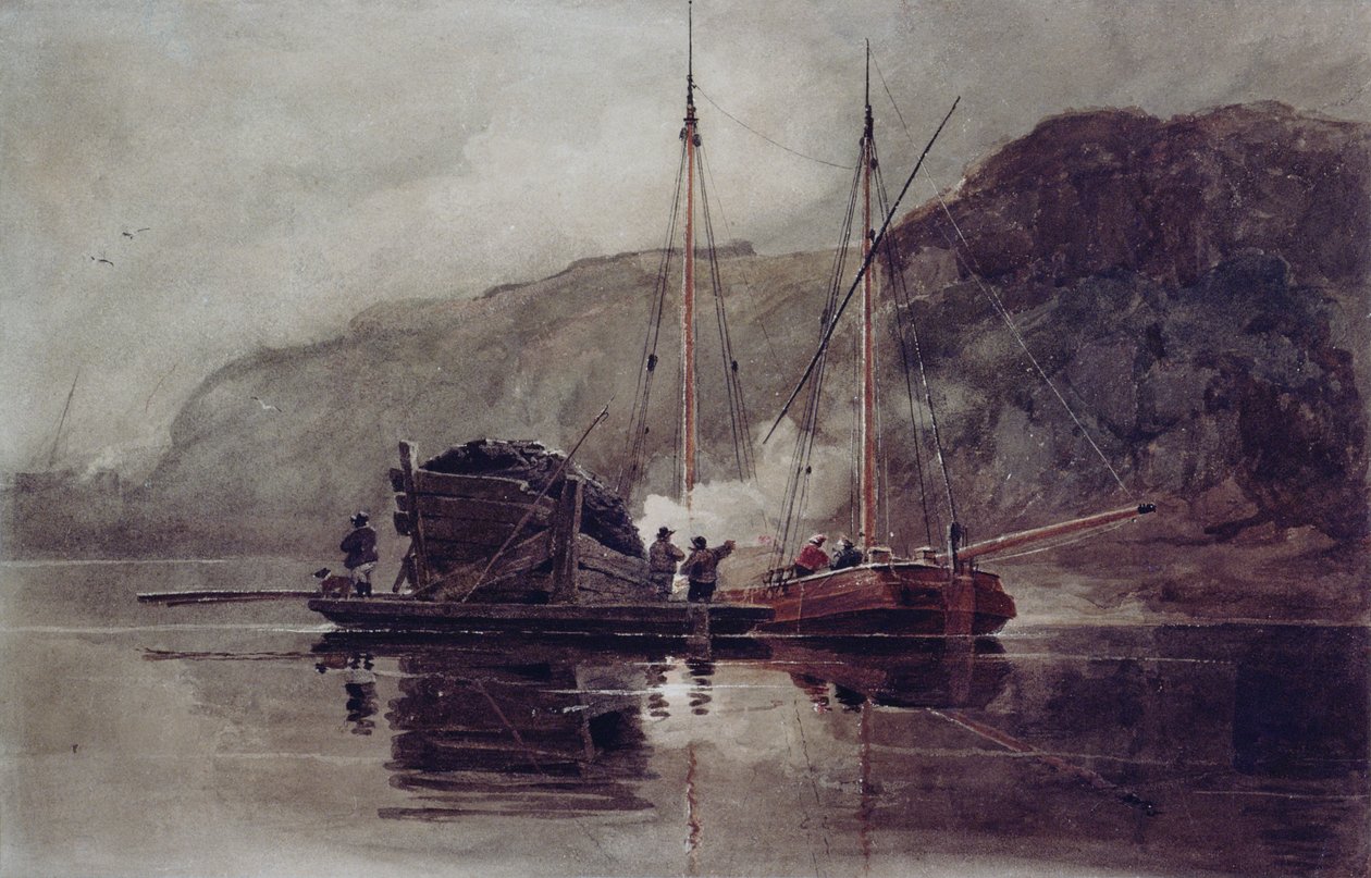 Coal Barges on the Medway by Luke Clennell