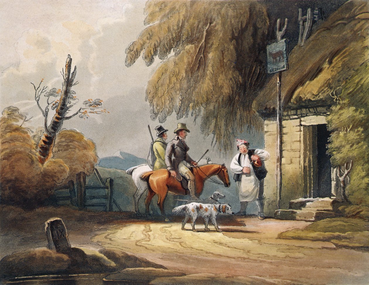 Sportsmen refreshing, pub. by J.Hassell, 1812 by Luke after Clennell