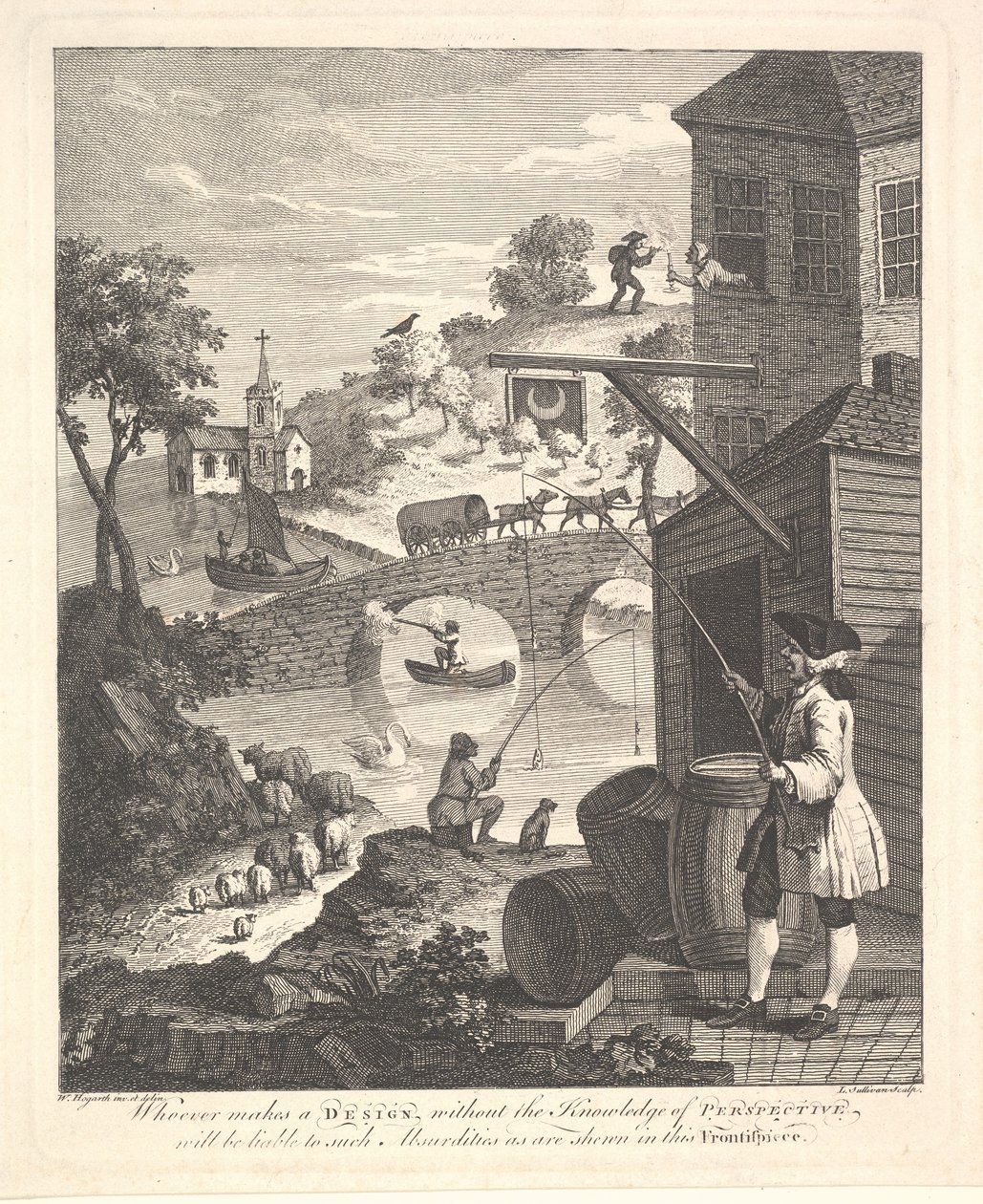 Satire on False Perspective: Frontispiece to Kirby