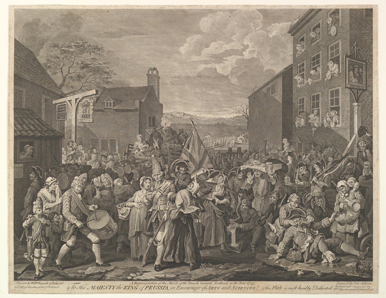 The March to Finchley: A Representation of the March of the Guards towards Scotland, June 12, 1761 by Luke Sullivan
