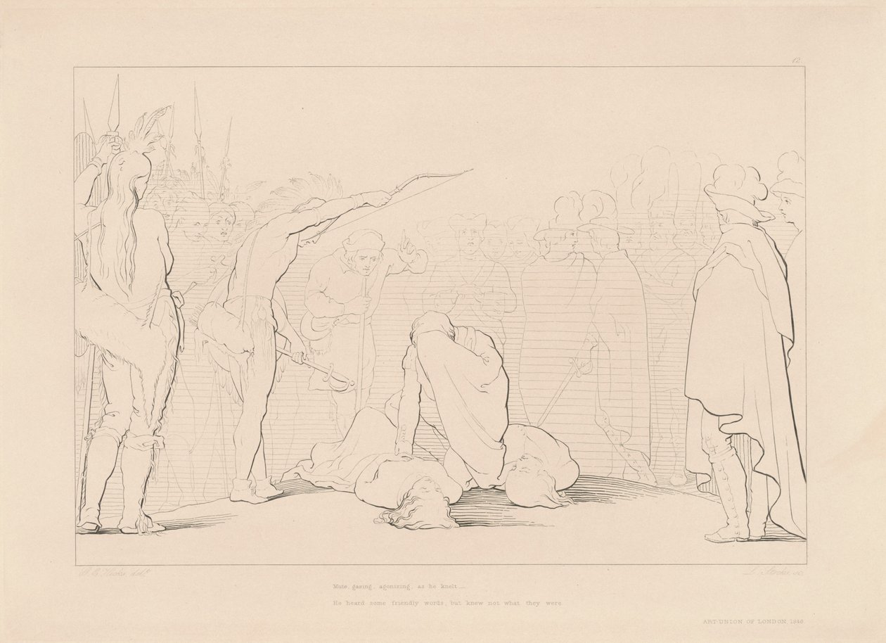 Mute, Gazing, Agonizing... by Lumb Stocks, after George Elgar Hicks