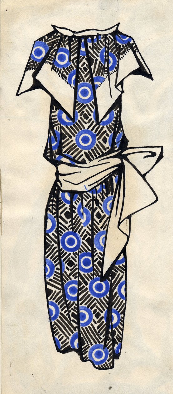 Design for a dress, 1924 by Lyubov Sergeevna Popova