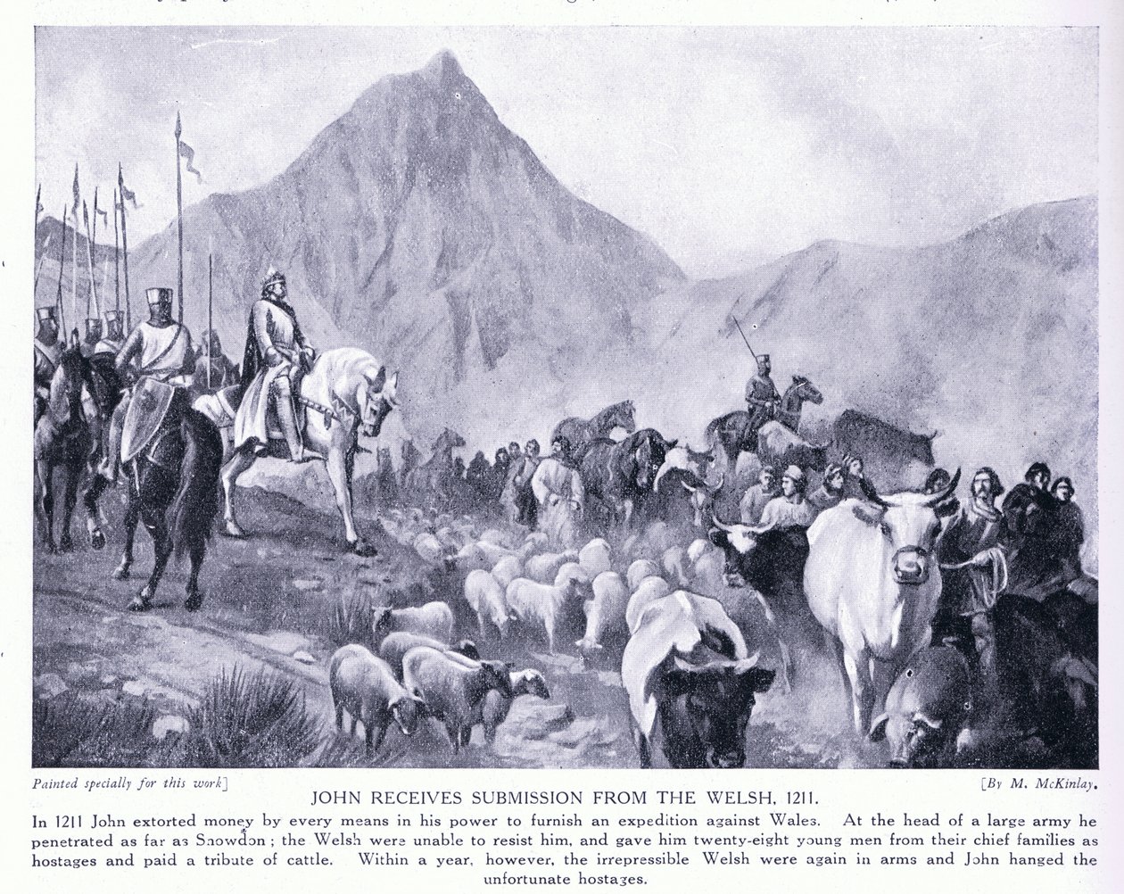 John Receives Submission from the Welsh AD1211, 1920