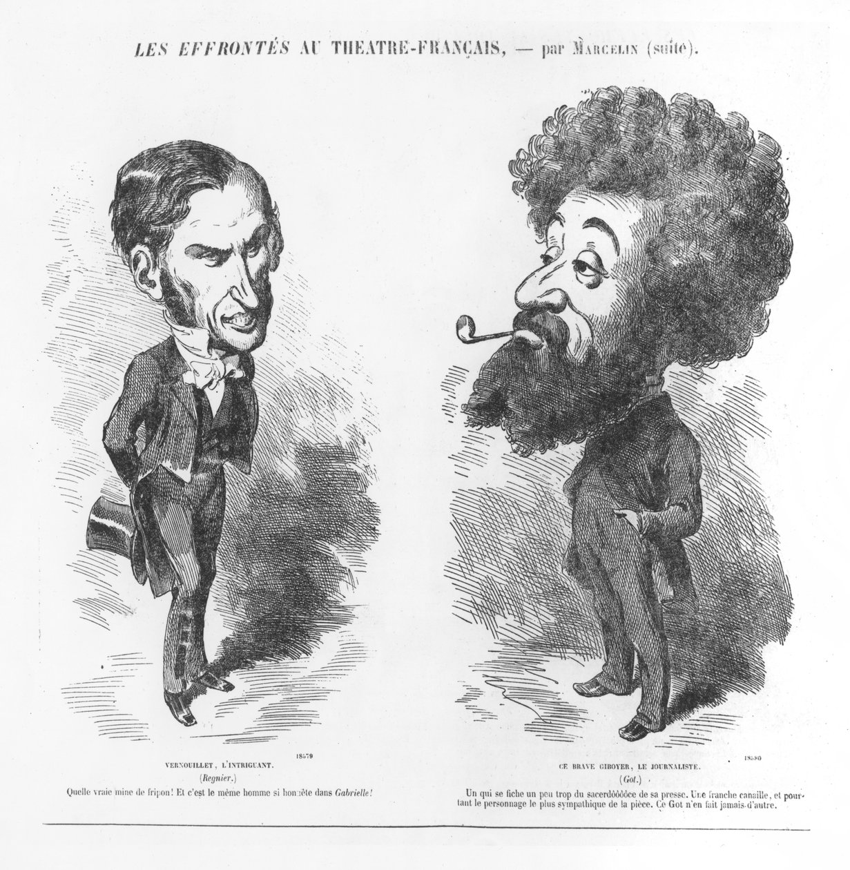 Caricatures of Vernouillet the Intriguing, and the Brave Giboyer, the Journalist, from 