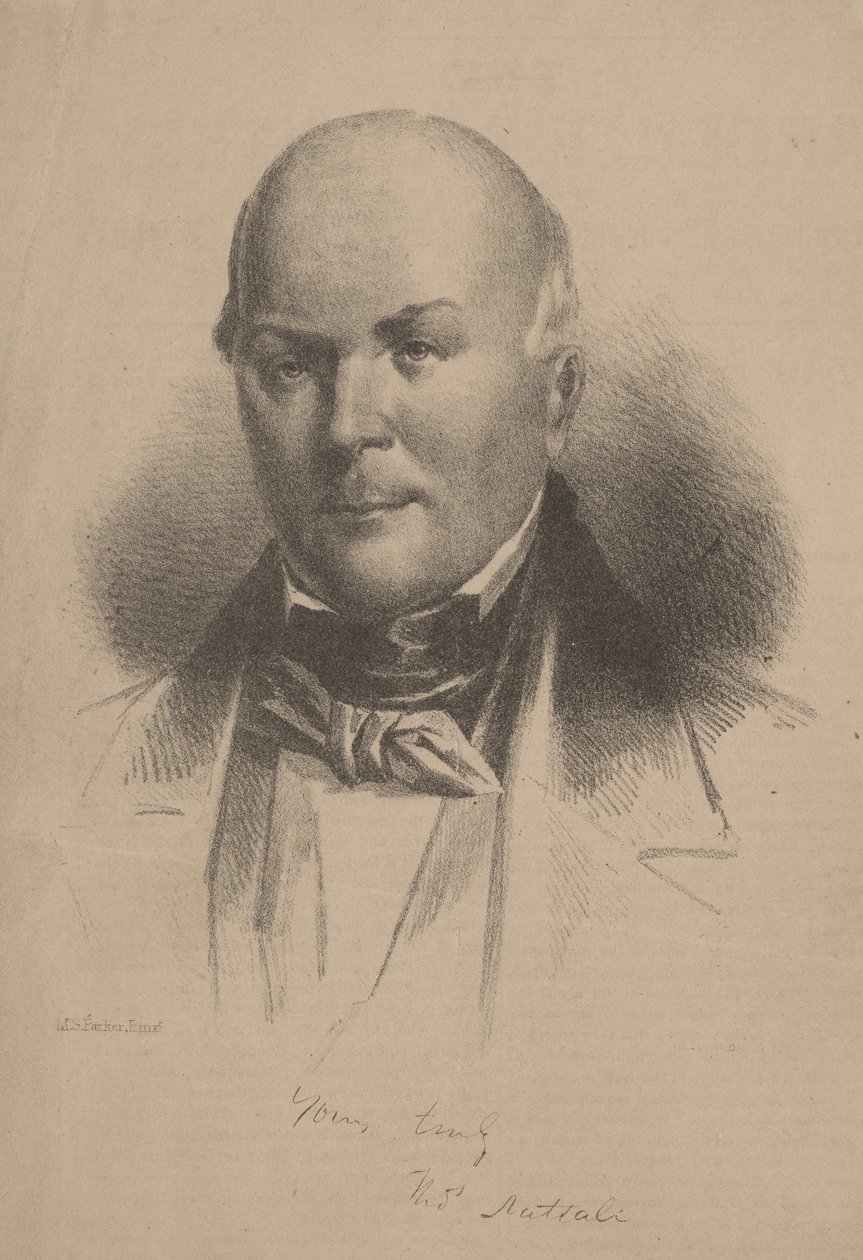 Thomas Nuttall, litho by L.N. Rosenthal, 1860 by M. S. Parker