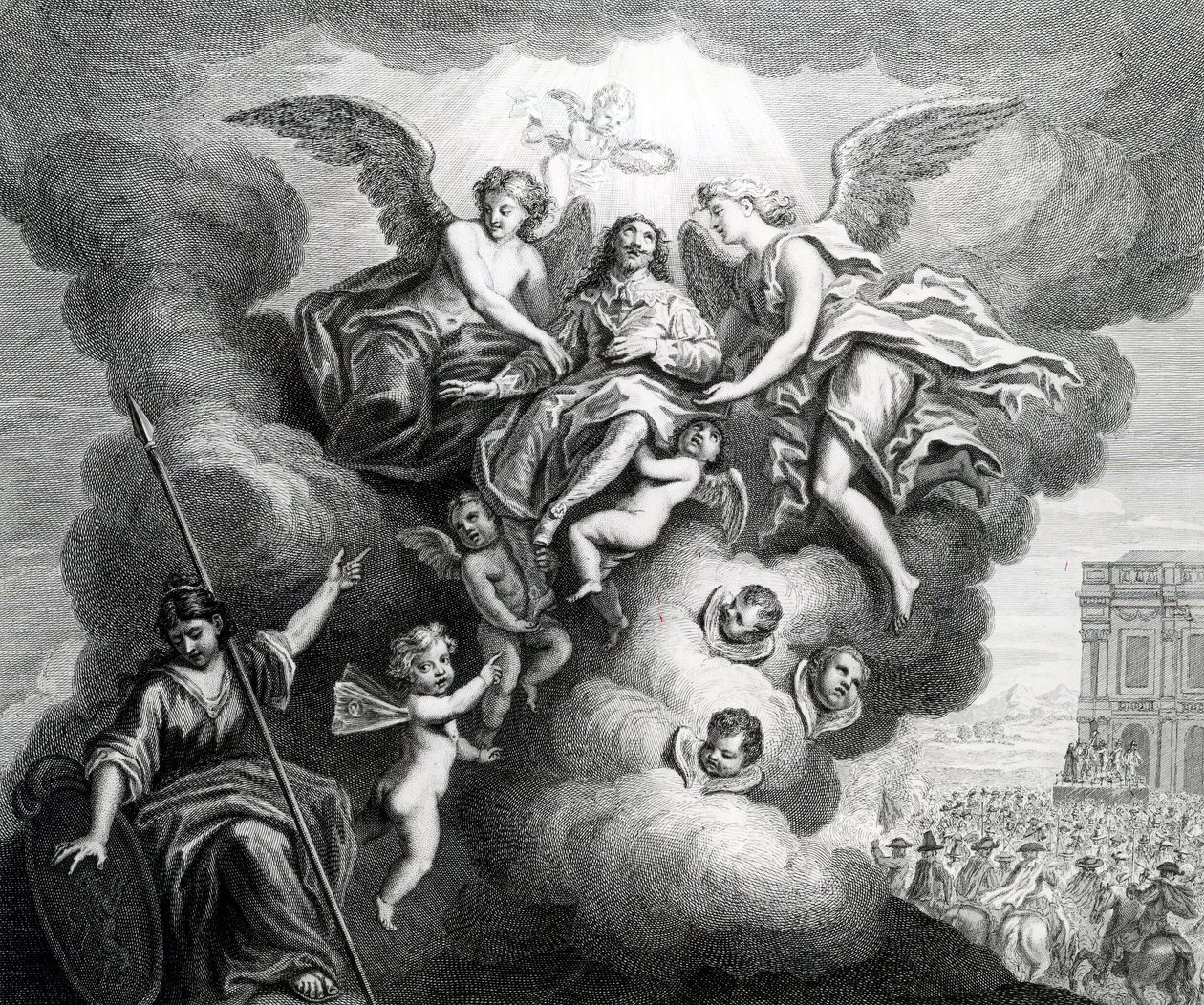 Apotheosis of Charles I engraved by B.Baren by M Vanderbank