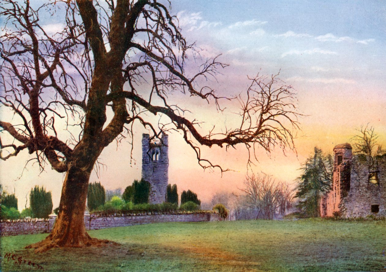 Ruins on the Hill of Slane, County Meath, Ireland, 1924-1926 by MC Green
