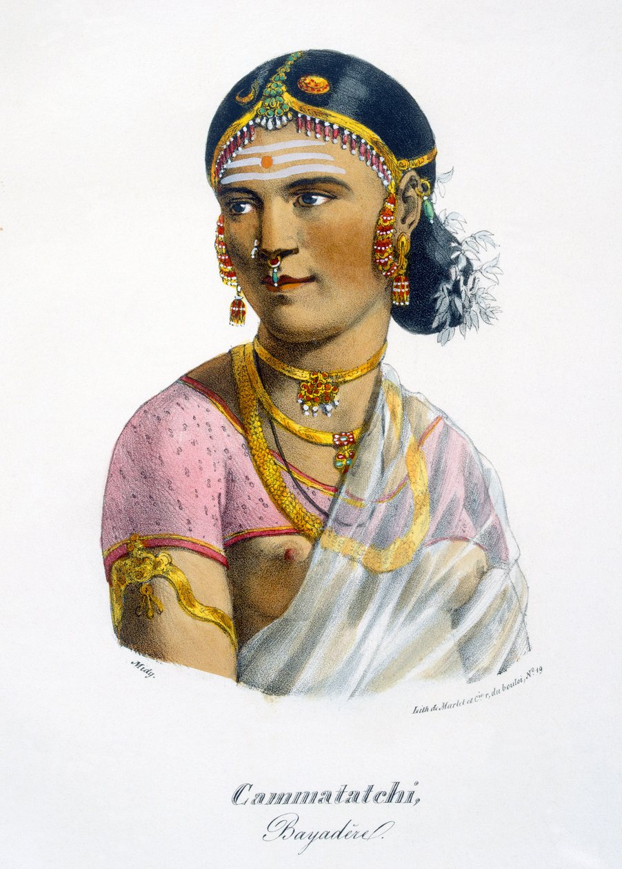Cammatatchi, a dancer, 1827-35 by M.E. Burnouf