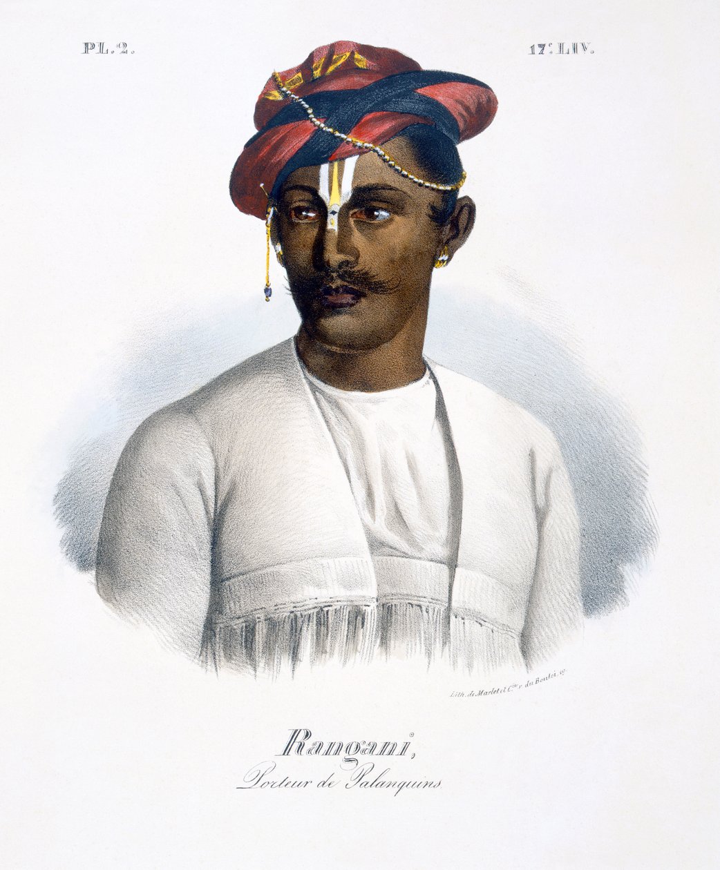 Rangani, a Litter Bearer, 1827-35 by M.E. Burnouf