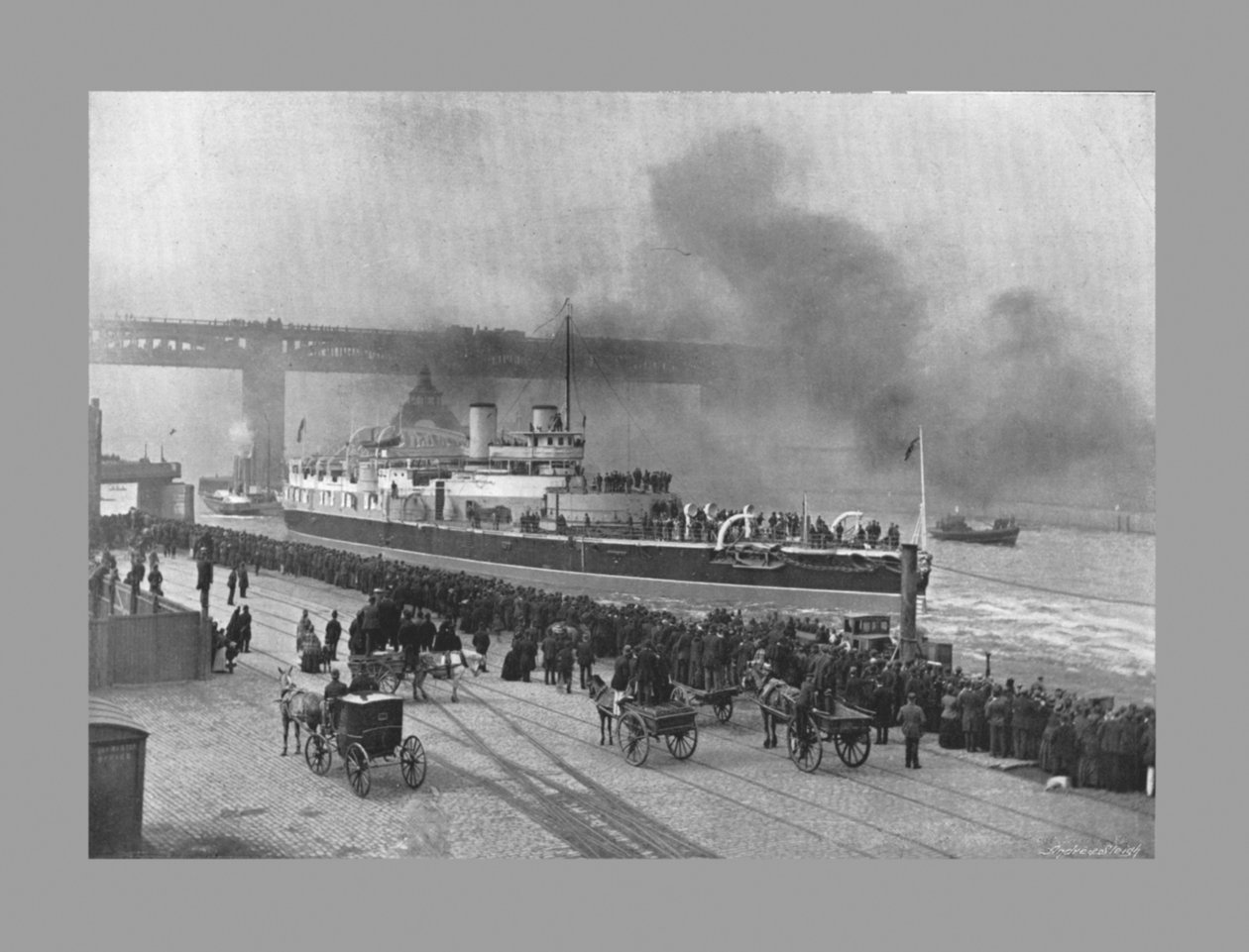 HMS Victoria at Newcastle-On-Tyne, c1887 by M. Aunty