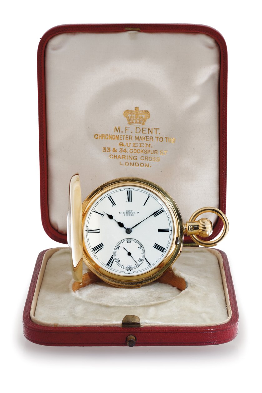 Half Hunter Case Minute Repeating Pocket Chronometer by M. F. Dent