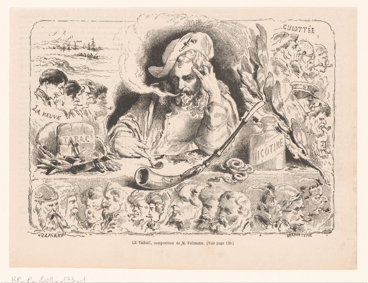 James the Greater in an Allegory on Tobacco by M. Fellmann