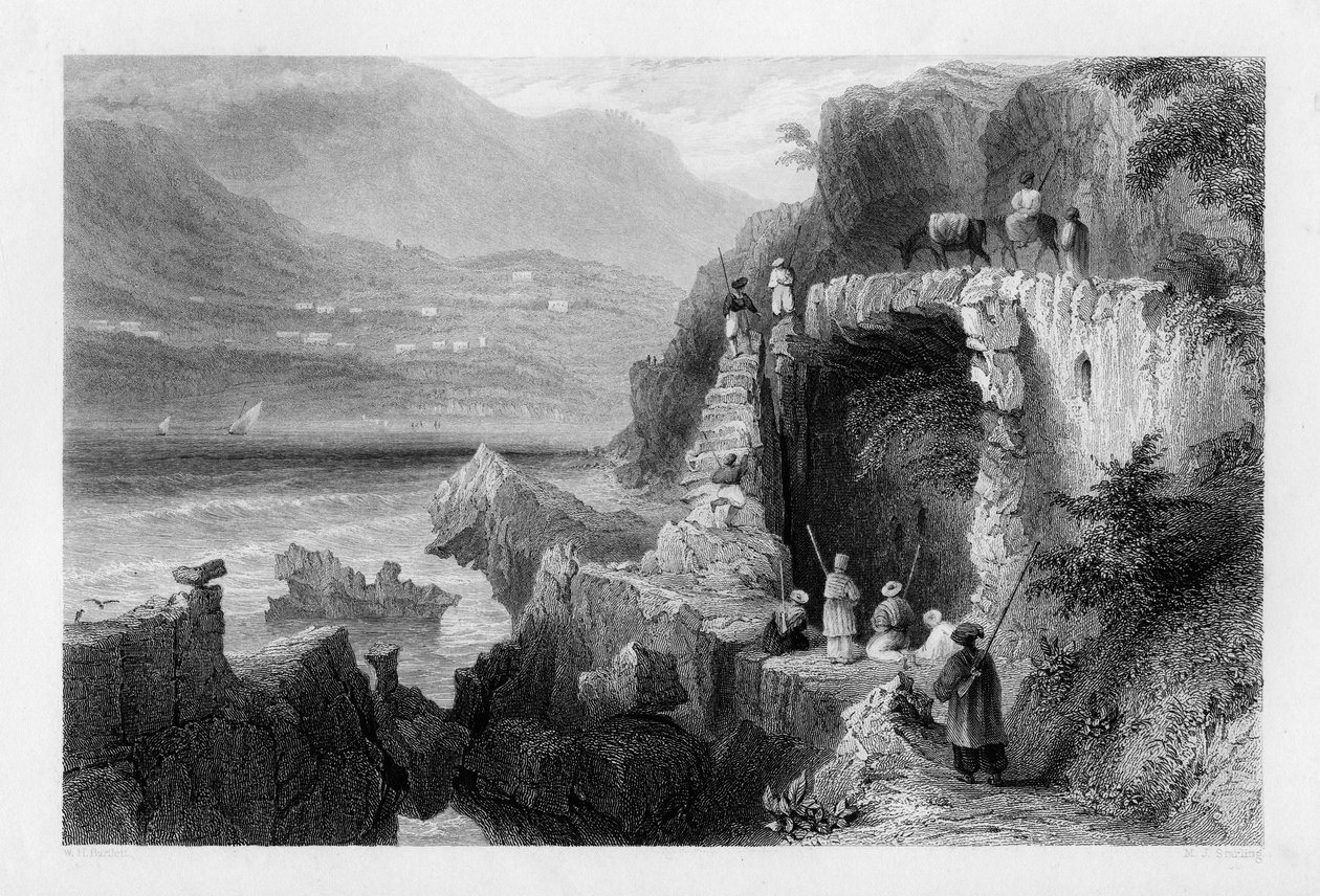 The Tomb of St George, Bay of Kesrouan, Syria, 1841 by M. J. Starling