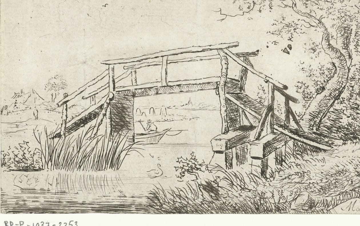 Landscape with a Small Bridge by M. Massé