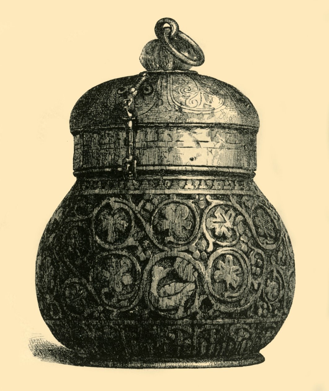 Ivory box, 750-850 AD, 1881 by M Sullivan