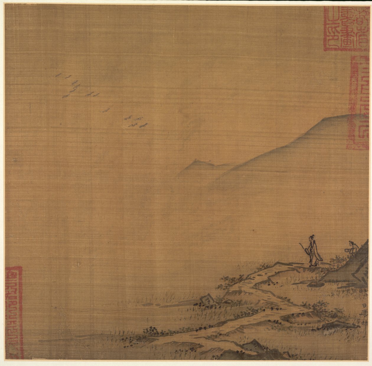 Landscape with Flying Geese, mid-1200s by Ma Lin