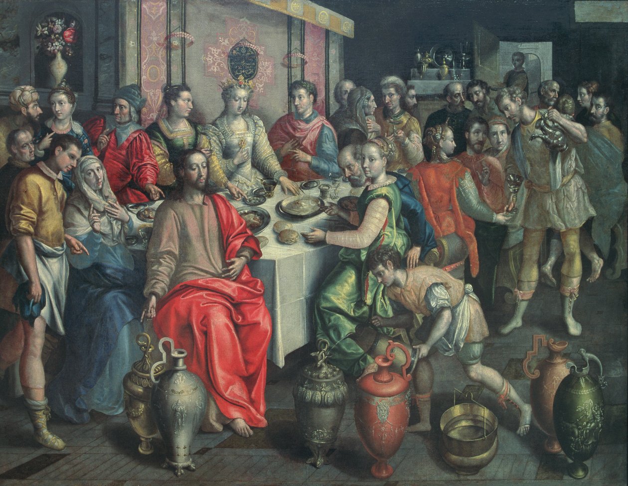 The Marriage at Cana by Maarten de studio of Vos