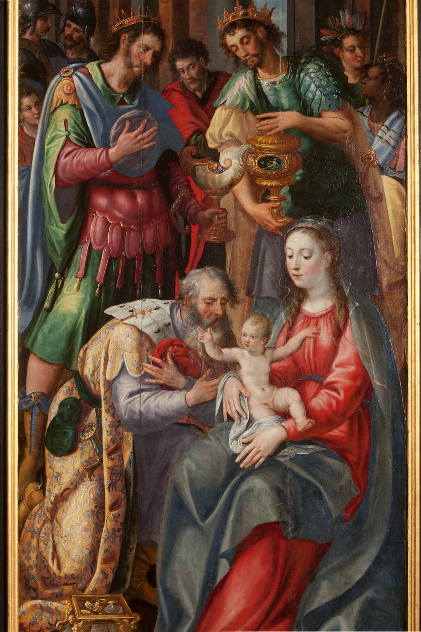 Adoration of the Magi, Triptych, Right panel (detail) by Maarten de Vos
