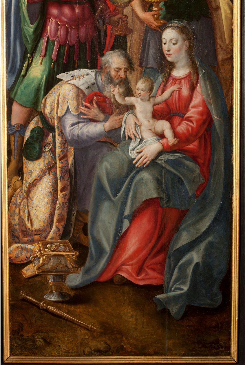 Adoration of the Magi, Triptych, Right Panel (detail) by Maarten de Vos