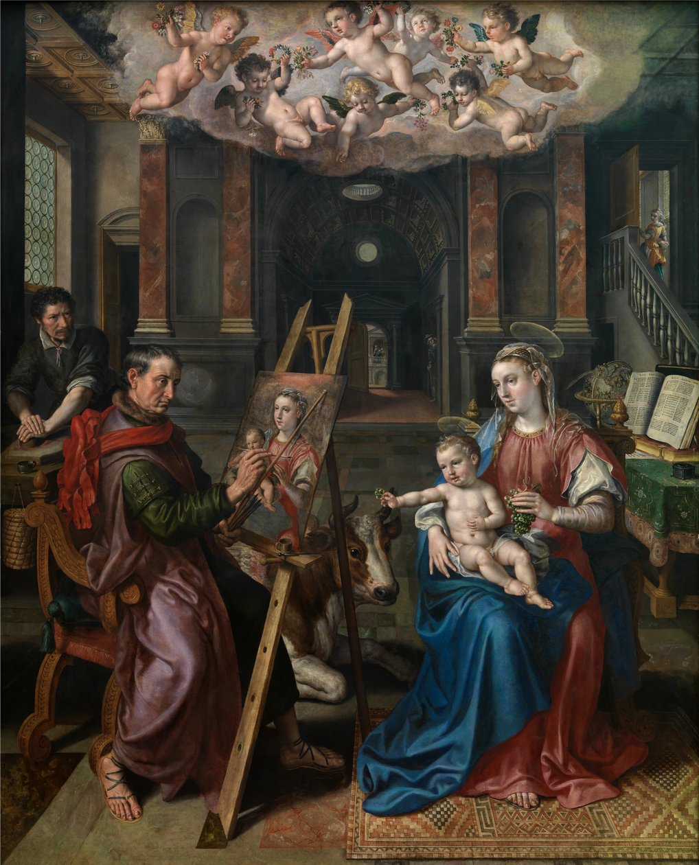 Saint Luke Painting the Virgin by Maarten de Vos