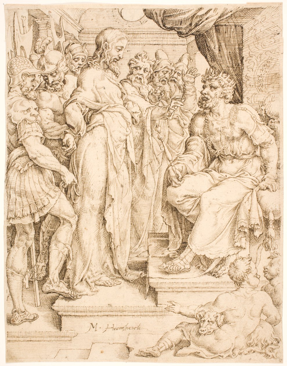 Christ before Herod by Maarten van Heemskerck