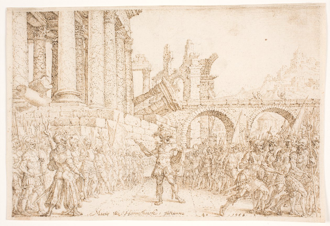 Israel Divided Between Omri and Tibni by Maarten van Heemskerck