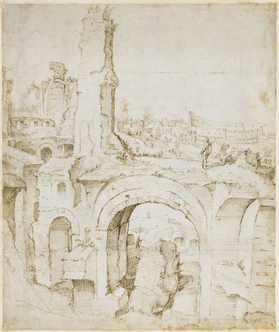 View from Domus Severiana to the Colosseum by Maarten van Heemskerck