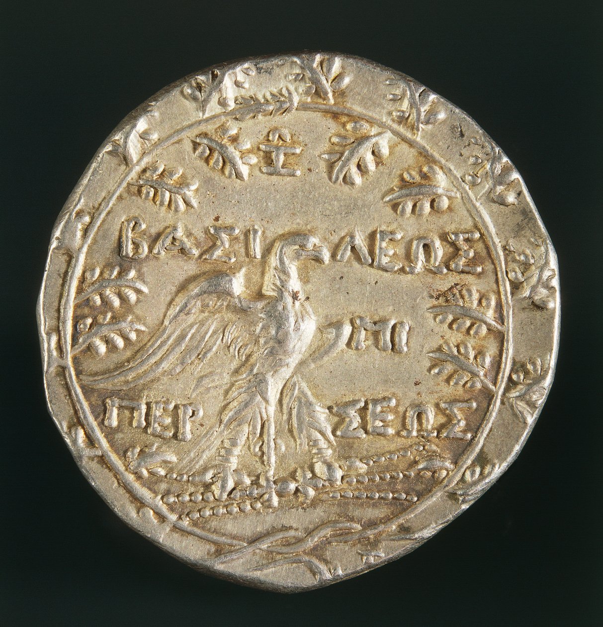 Tetradrachm of King Perseus of Macedon, minted in Pella, Kingdom of Macedonia, reverse, c.179-168 BC by Macedonian