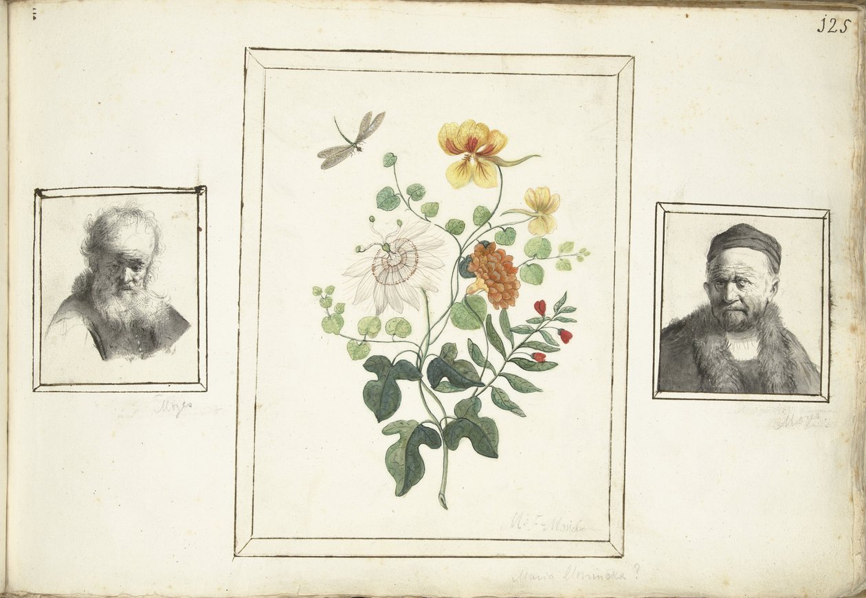 Still Life with Flowers, a Head, and a Bust of a Man by Machtelt Moninckx
