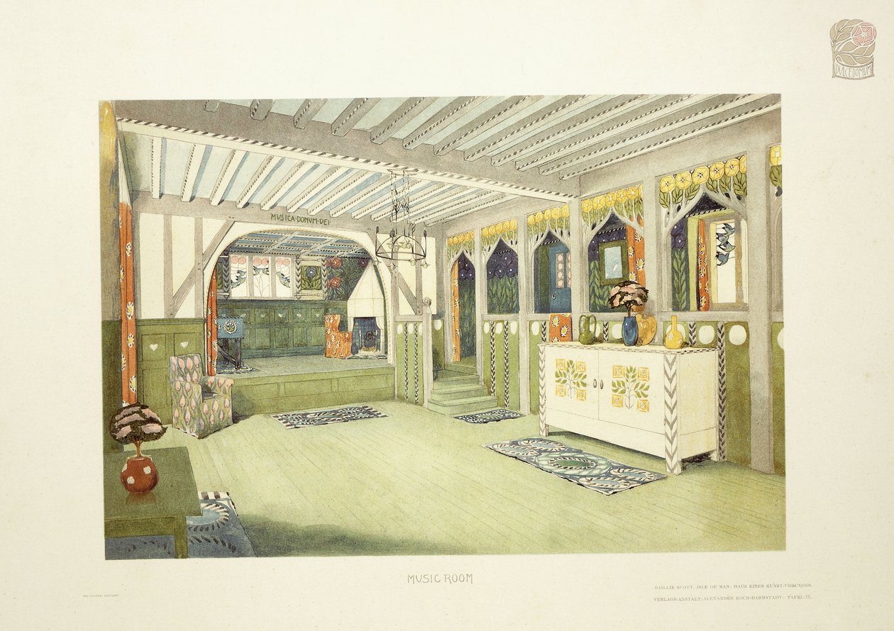 Music Room, Isle of Man by Mackay Hugh (after) Baillie Scott