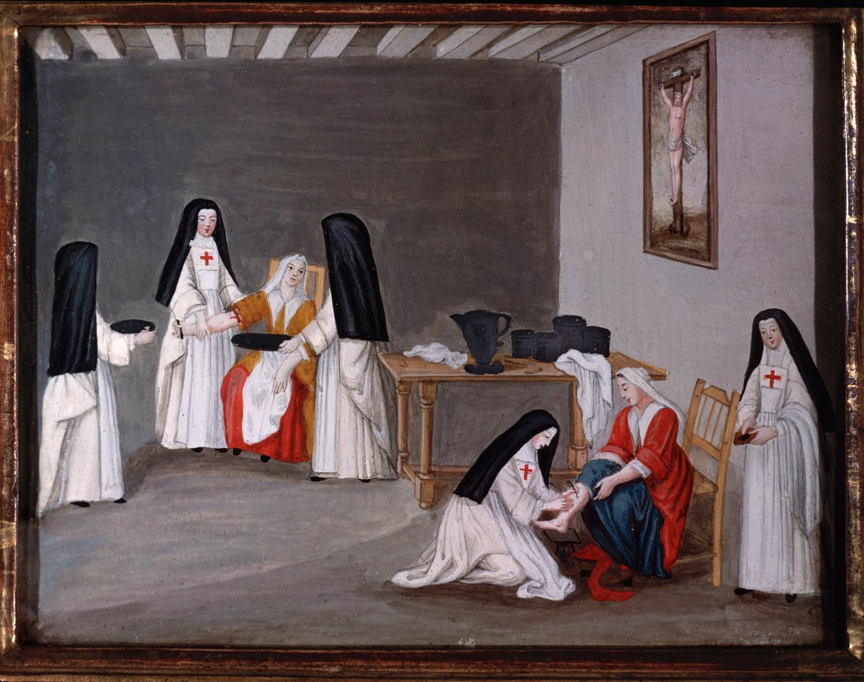 Nuns of the Abbey of Port-Royal-des-Champs Caring for Sick People by Madeleine (attr. to) Boullogne
