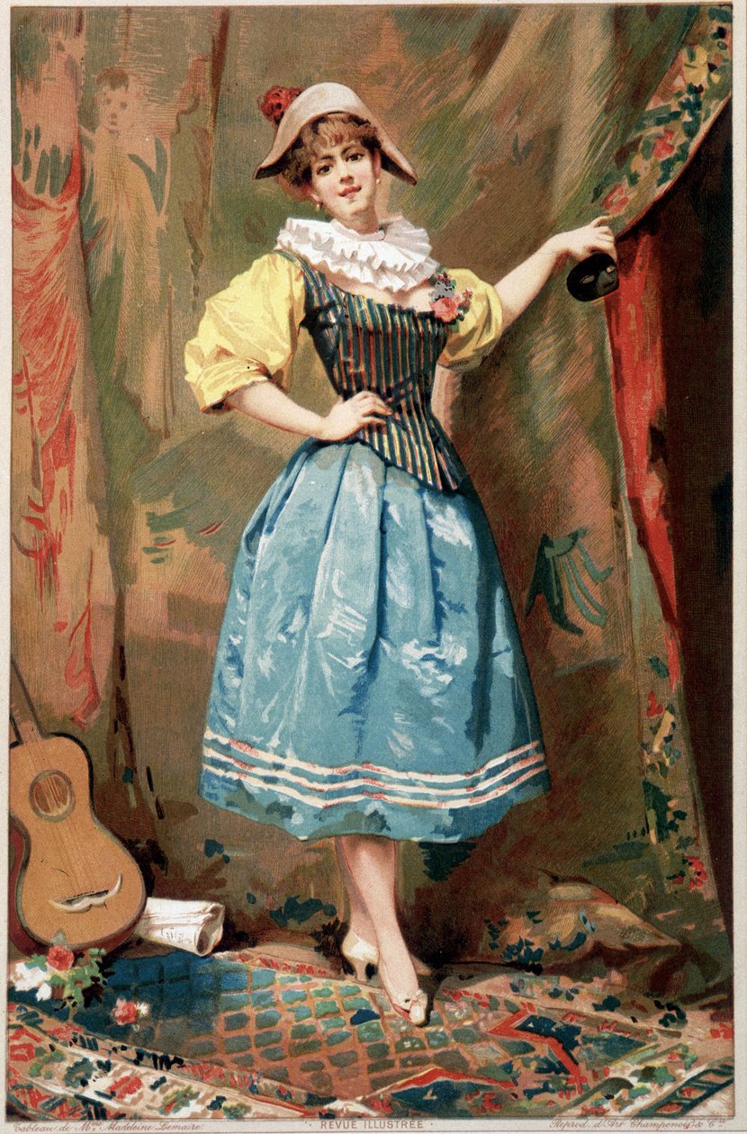 The costume (A woman with a guitar), 19th century by Madeleine Lemaire