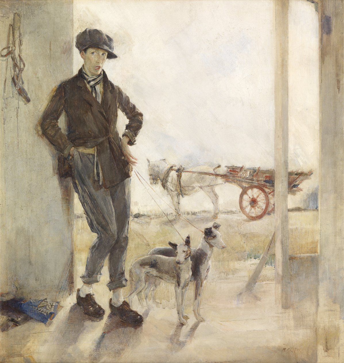 Coster with Dogs by Madeline Emily Green