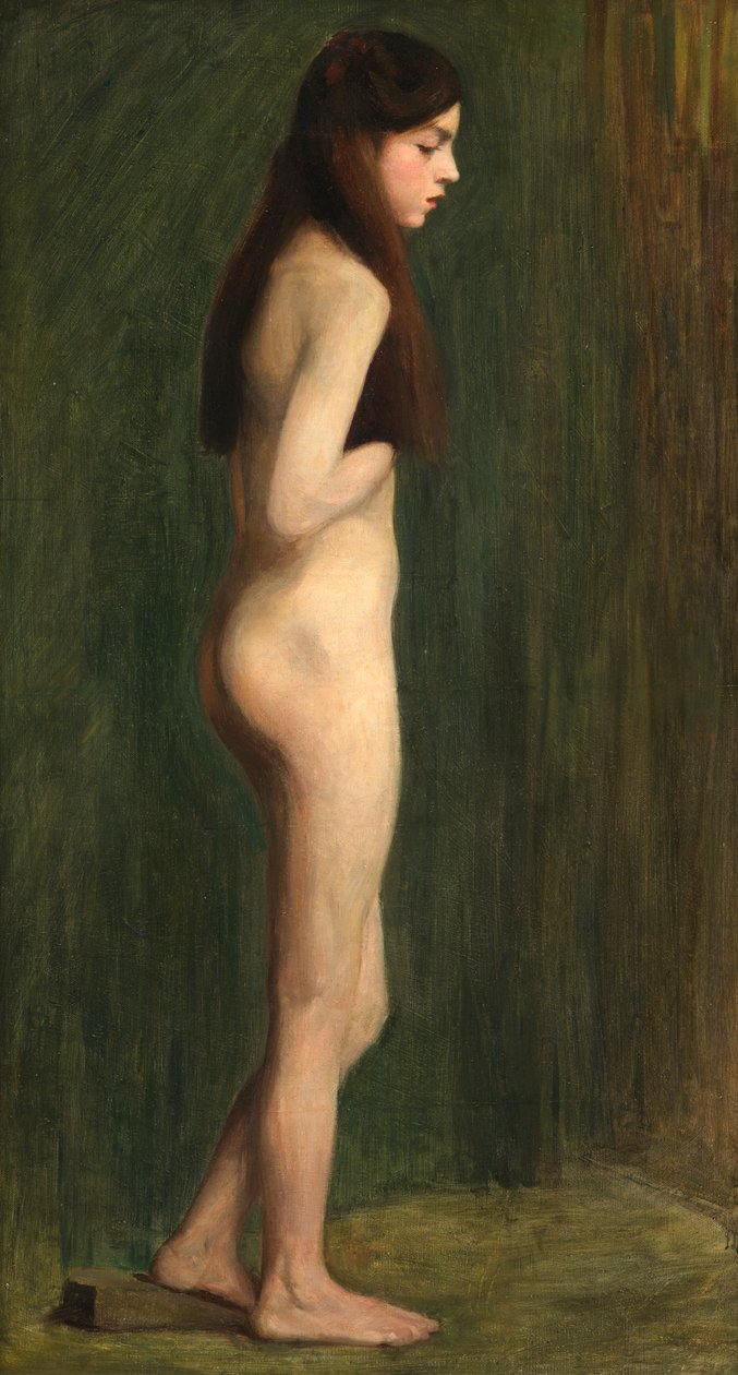 Studio Nude in Green by Madeline Emily Green