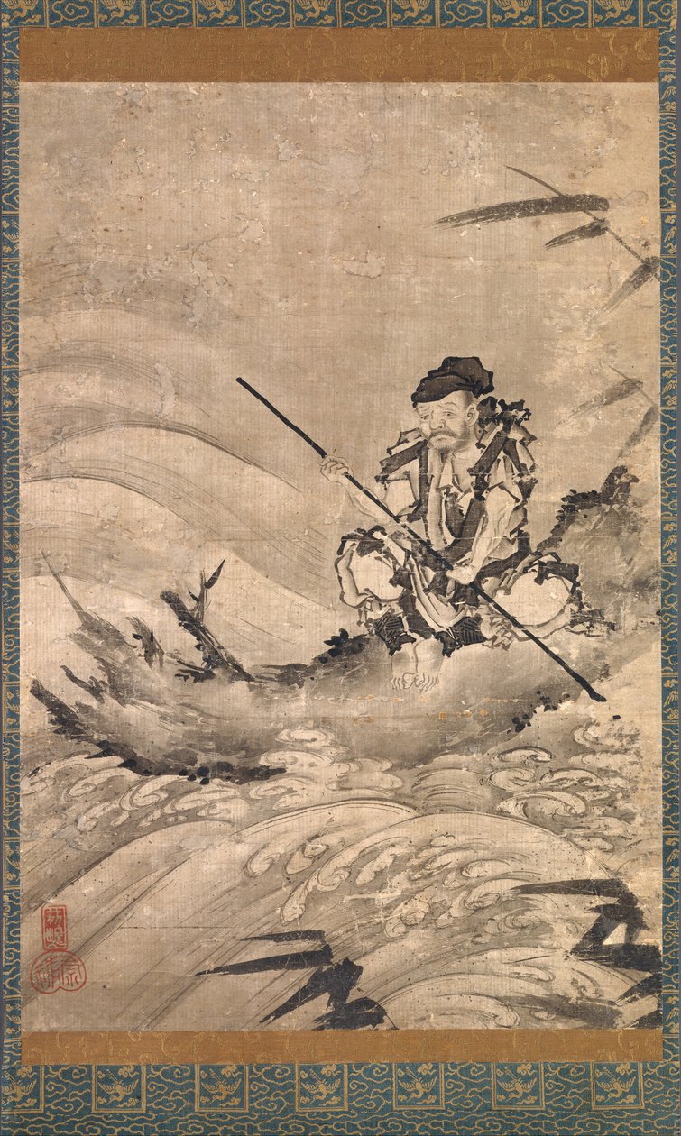 The Chinese Explorer Zhang Qian on a Raft by Maejima Soyu