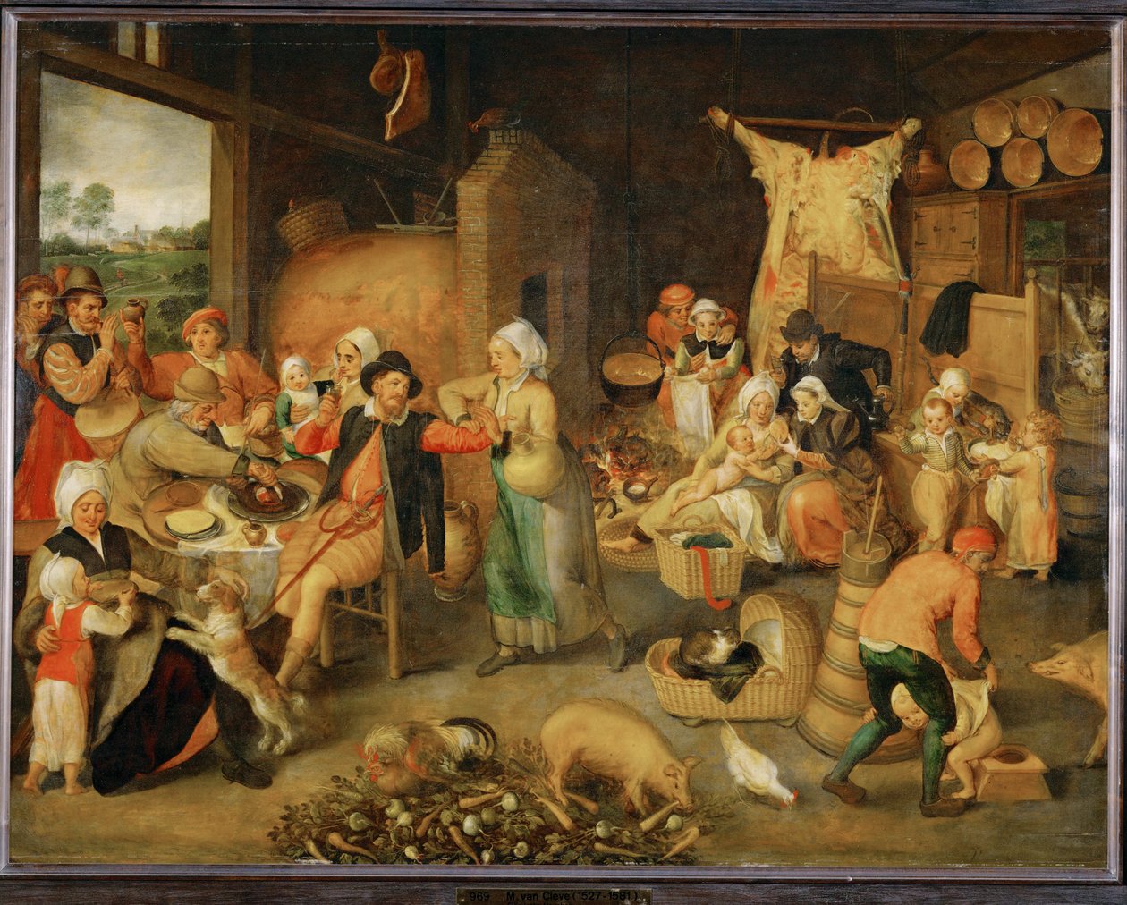 Flemish Interior by Maerten van Cleve