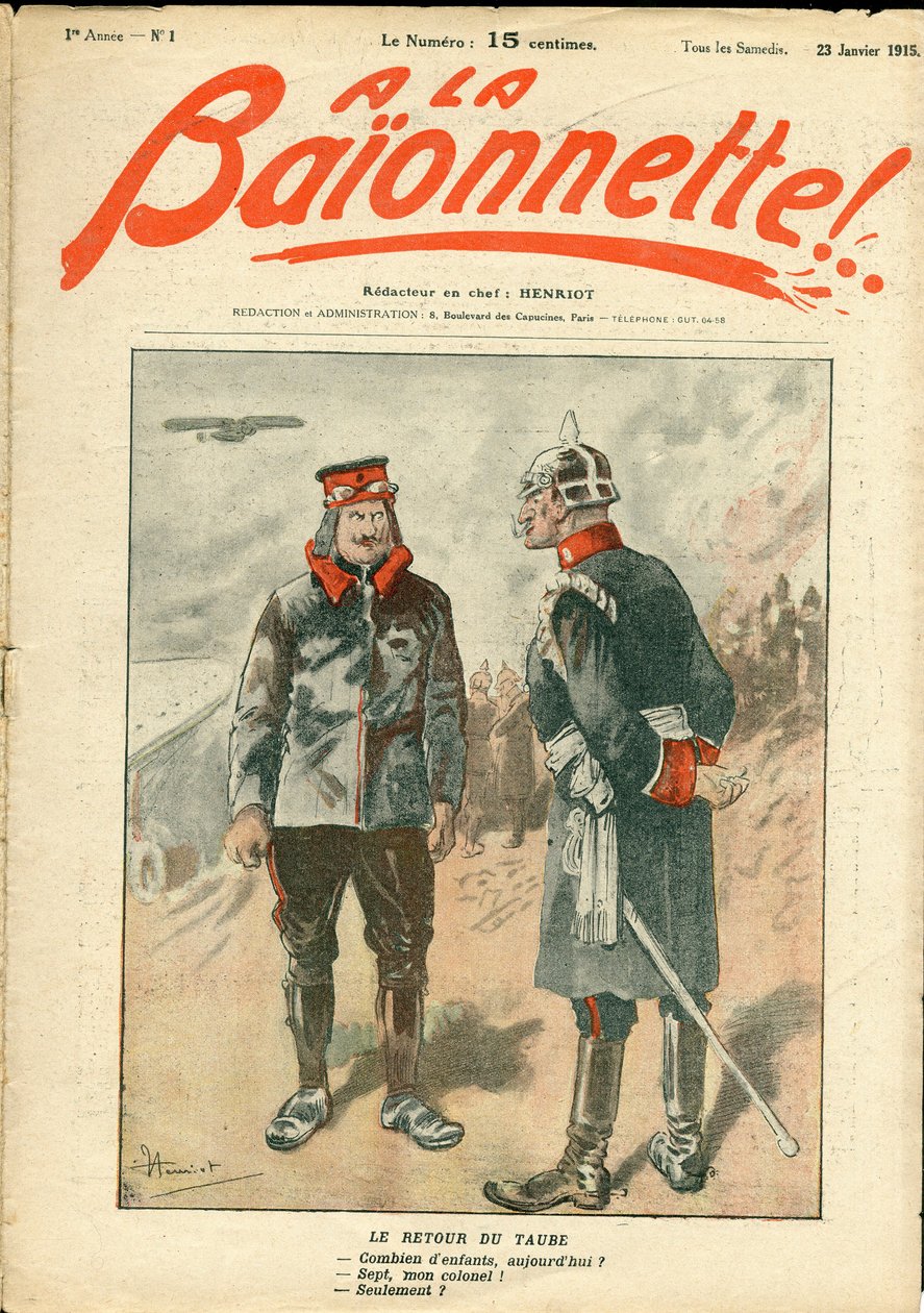 Cover of La Baionnette, Satirical in Colors by Henri Maigrot