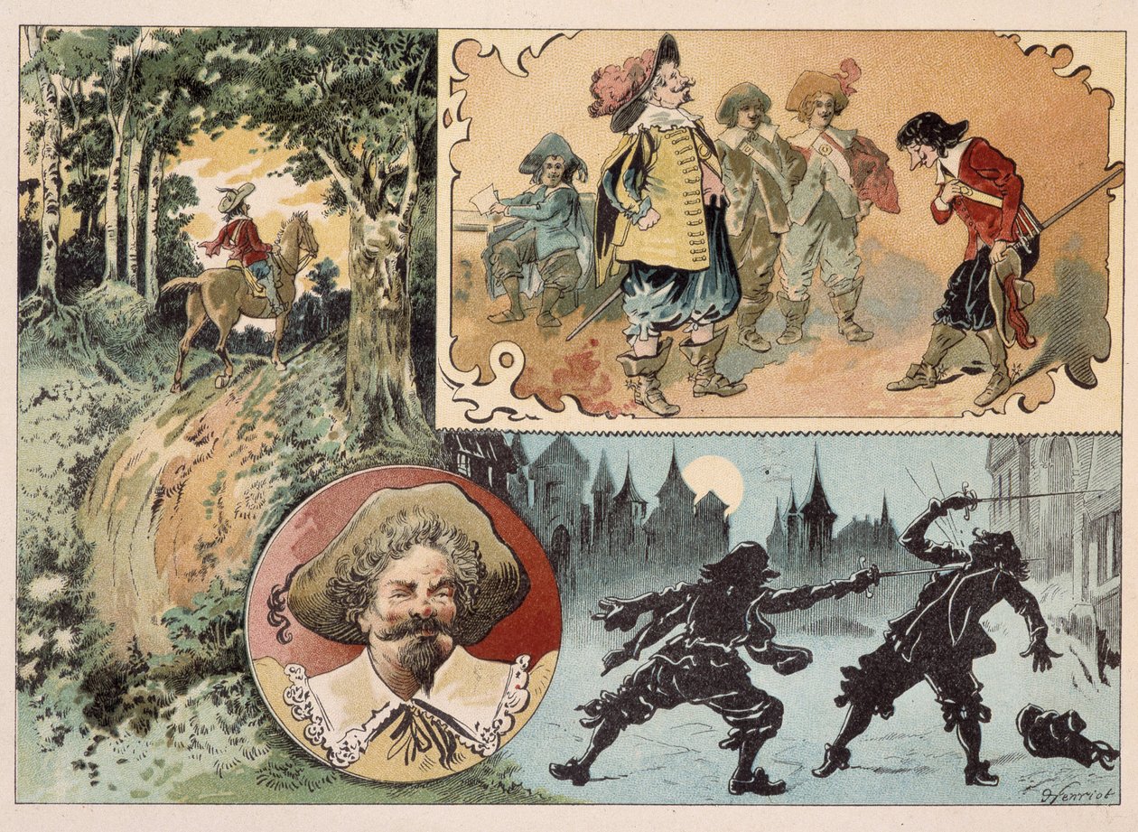 Cyrano de Bergerac, Illustration of the Novel by Cyrano de Bergerac: 