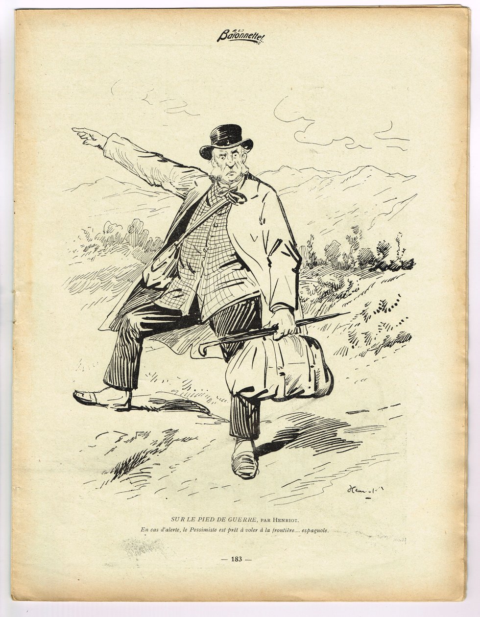 The Bayonet, Satirical in Colours by Henri Maigrot