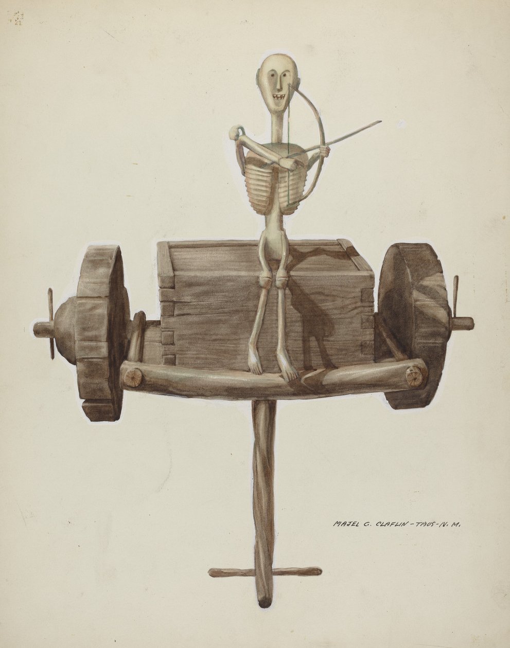 Penetente Death Cart & Death Figure by Majel G. Claflin