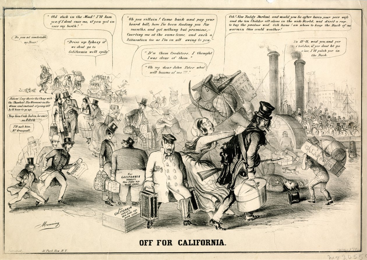 Off For California, 1849 by Manning