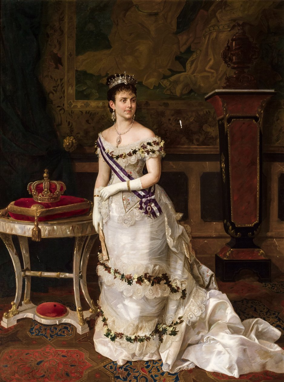 Queen María de las Mercedes of Orleans by Manuel Cabral y Aguado Bejarano